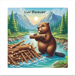 Beaver Luv . Posters and Art